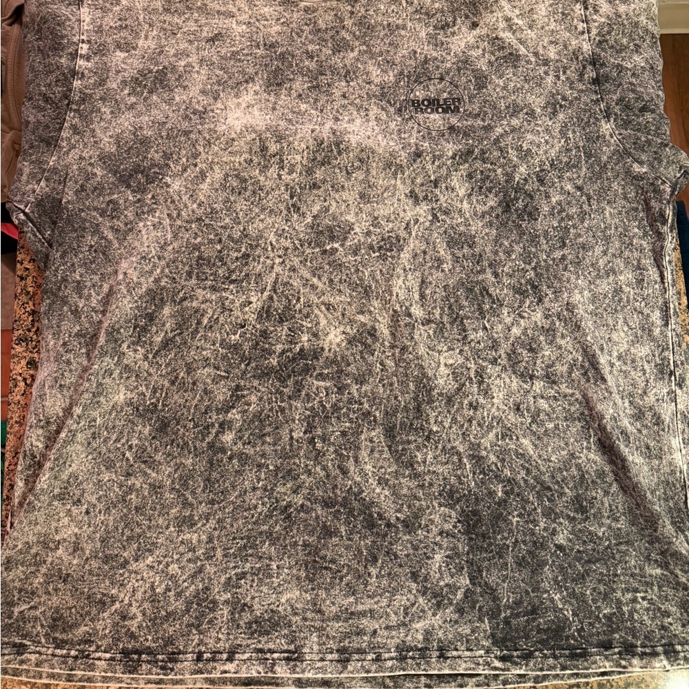 Boiler Room Gray Acid Wash Men's Short Sleeve Tee